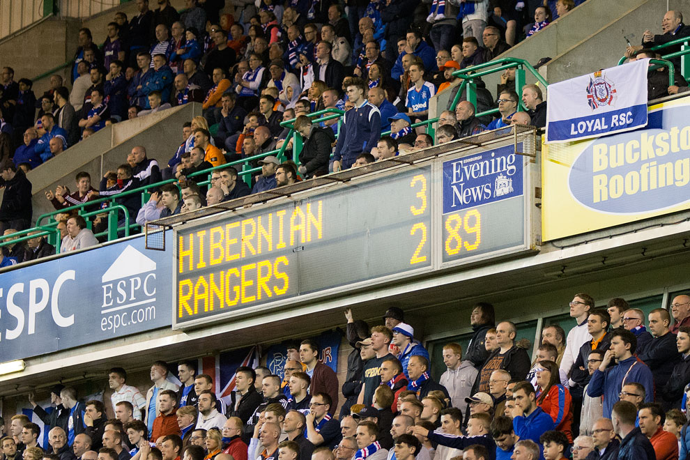 Gallery Hibs v Gers Rangers Football Club, Official Website